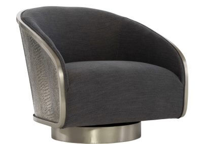 berhardt miles leather swivel chair